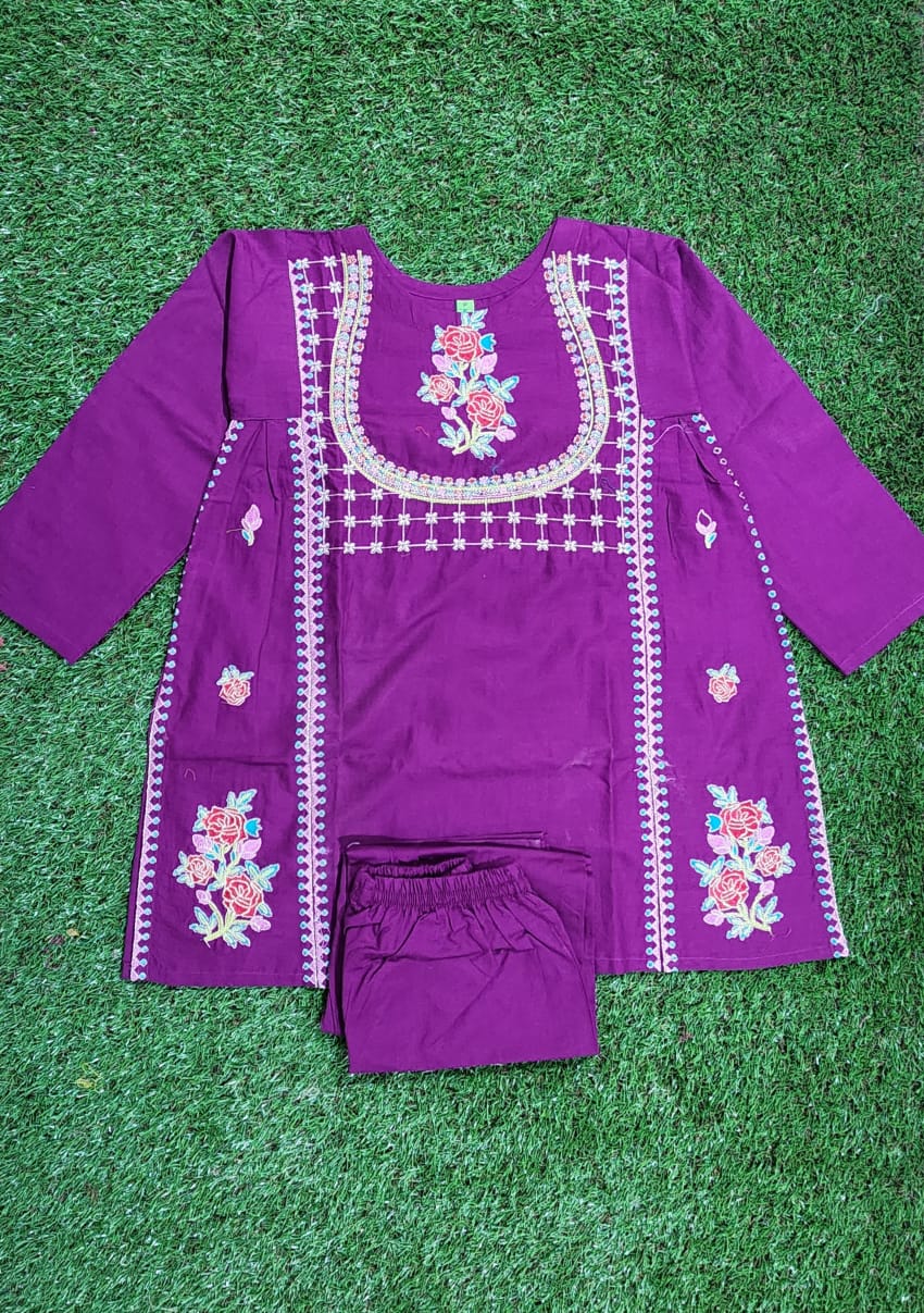 Peru lawn embroidered