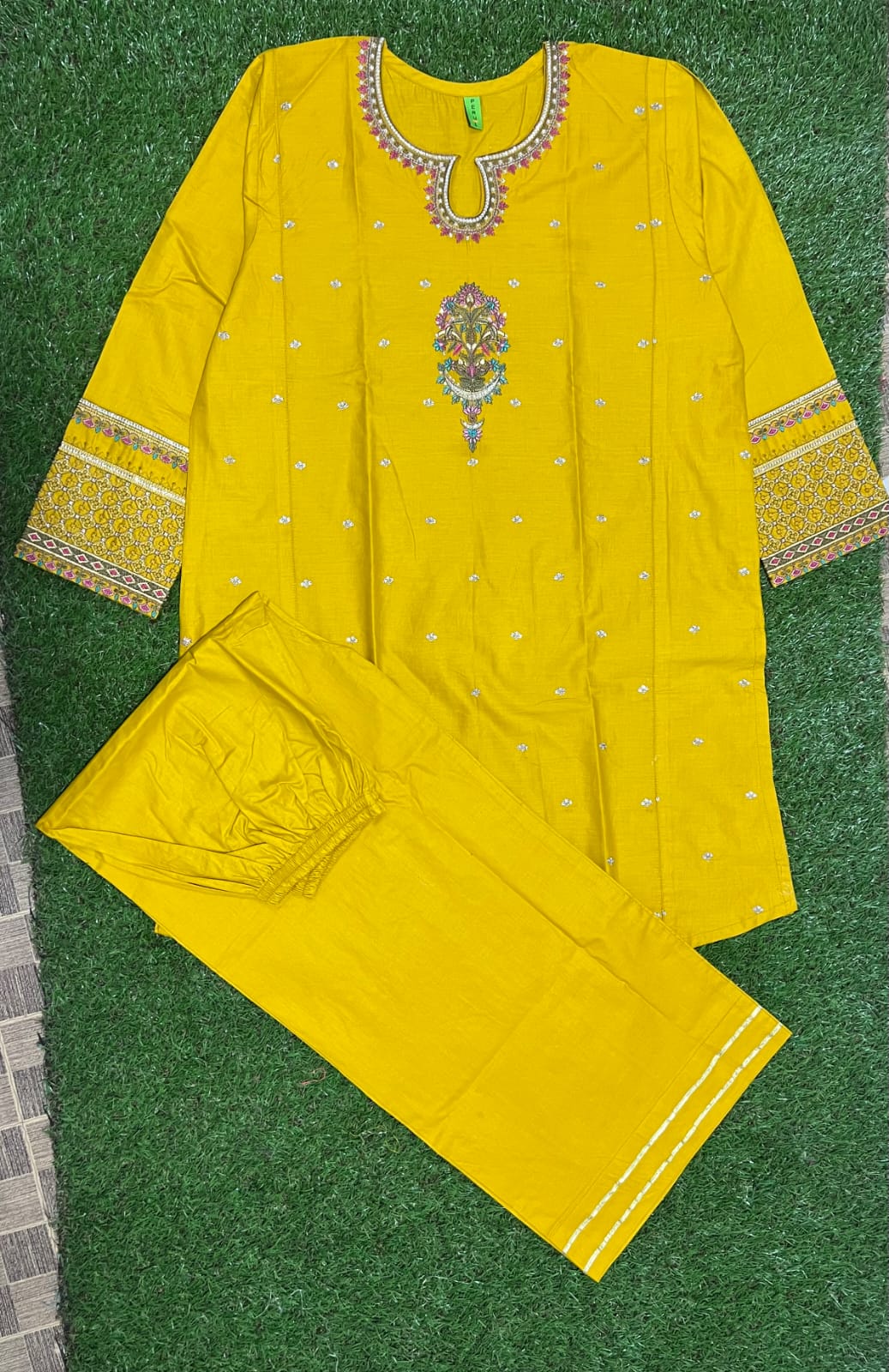 Peru Lawn embroidered 2 piece dress