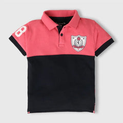 Rollover black pink heroes polo